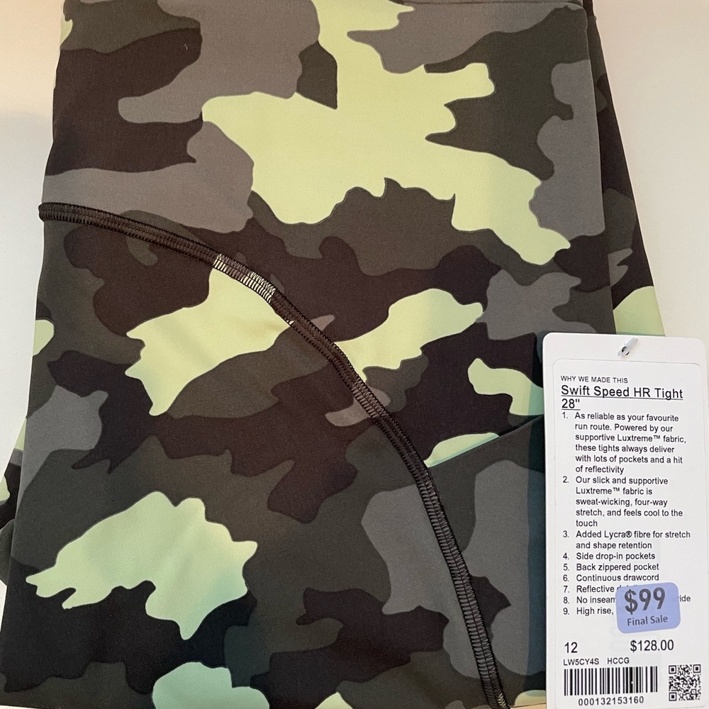 NWT Lululemon Swift Speed HR Tight 28”